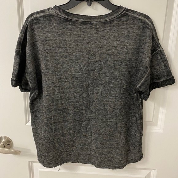 Recycled Karma Short Sleeve Washed Out Shirt. Gray. Medium. Casual, Chic, Comfy - Picture 9 of 11
